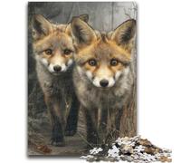 1000 Piece Jigsaw Puzzles for Adults Gifts Forest Fox Artistic Wall Decor & Birthday Gift Idea for Friends, Home Office 50x75cm