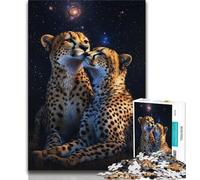 1000 Piece Jigsaw Puzzles for Adults Gifts Galaxy Cheetah Puzzles for Teenagers,Quiz Game Wall Decoration Unique Birthday And Xmas Gifts 26x38cm