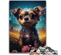 1000 Piece Jigsaw Puzzles for Adults Gifts Galaxy Chihuahua Puzzles for Teenagers,Quiz Game Wall Decoration Unique Birthday And Xmas Gifts (75x50cm)