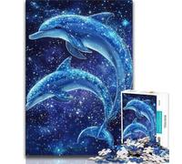 1000 Piece Jigsaw Puzzles for Adults Gifts Galaxy Dolphin Adult Puzzles,Educational Stress Relief Toy Great Gifts And Toys (size 75x50cm)
