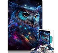 1000 Piece Jigsaw Puzzles for Adults Gifts Galaxy Owl Teenager Puzzles,Family Entertainment Toys with Matching Poster And Trivia Sheet 38x26cm