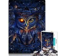 1000 Piece Jigsaw Puzzles for Adults Gifts Galaxy Owl Teenager Puzzles,Family Entertainment Toys with Matching Poster And Trivia Sheet 38x26cm