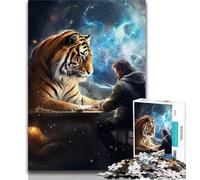 1000 Piece Jigsaw Puzzles for Adults Gifts Galaxy Tiger Piano Puzzles for Adults,Perfect for Game Nights, Colorful Toy for Home Gift (size 38x26cm)