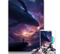 1000 Piece Jigsaw Puzzles for Adults Gifts Galaxy Whale Adult Puzzles,Staycation Kill Time with Fully Interlocking Randomly Shaped Pieces 38x26cm