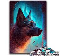 1000 Piece Jigsaw Puzzles for Adults Gifts German Shepherd Dog Fable Learning Educational Toy for Is Ideal As A Gift for The Whole Family 26x38cm