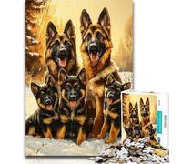 1000 Piece Jigsaw Puzzles for Adults Gifts German Shepherd Teenager Jigsaw,Artistic Wall Decor & Birthday Gift Idea for Friends, Home Office 50x75cm