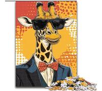 1000 Piece Jigsaw Puzzles for Adults Gifts Giraffe Art, Decompressing Intellectual Educational Toy Birthday Gift (Size 26x38cm)