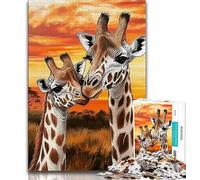 1000 Piece Jigsaw Puzzles for Adults Gifts Giraffe Couple,Help The Brain Exercise Addictive Toys to Cultivate Patience Enhance Memory 75x50cm
