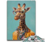 1000 Piece Jigsaw Puzzles for Adults Gifts Giraffe Teenager Puzzles,Family Entertainment Toys with Matching Poster And Trivia Sheet (26x38cm)