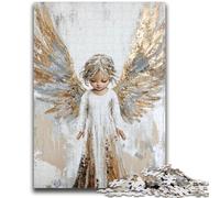 1000 Piece Jigsaw Puzzles for Adults Gifts Golden Angel Girl for Age 14 Years And over Decompressing Intellectual Educational Toy Great Gift 38x26cm