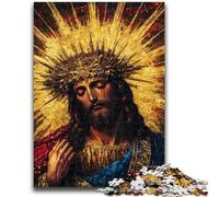 1000 Piece Jigsaw Puzzles for Adults Gifts Golden Jesus 1000 Pieces for Adults,Educational Games Home Decoration Unique Home Decor And Gifts (75x50cm)