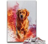 1000 Piece Jigsaw Puzzles for Adults Gifts Golden Retriever Portrait Teenager Puzzles,Family Entertainment Toys with Matching Poster And Trivia Sheet (26x38cm)