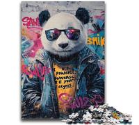 1000 Piece Jigsaw Puzzles for Adults Gifts Graffiti Panda Teenager Jigsaw,Artistic Wall Decor & Birthday Gift Idea for Friends, Home Office (50x75cm)