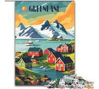 1000 Piece Jigsaw Puzzles for Adults Gifts Greenland Village, Suitable for People Aged 14 And Above Challenging To Complete But Fun And Humorous Great Gift 50x75cm
