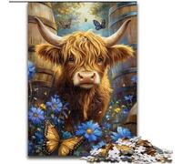 1000 Piece Jigsaw Puzzles for Adults Gifts Highland Yak, Games Toys Gift Unique Birthday And Gifts for And Age 14 Years Up (Size 50x75cm)