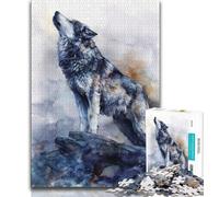 1000 Piece Jigsaw Puzzles for Adults Gifts Howling Wolf 1000 Pieces for Adults,Challenging Difficult Deal As Gifts for The Whole Family (size 75x50cm)
