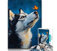 1000 Piece Jigsaw Puzzles for Adults Gifts Husky Butterfly Teenager Puzzles,Educational Games DIY Toys Great Gifts And Toys (size 75x50cm)