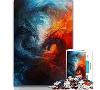 1000 Piece Jigsaw Puzzles for Adults Gifts Ice And Fire Dragon,Challenging To Complete But Fun And Humorous Unique Birthday And Gifts (75x50cm)