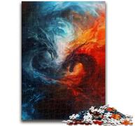 1000 Piece Jigsaw Puzzles for Adults Gifts Ice And Fire Dragon for And from 14 Years And over Play Toys Because It Is Ideal As A Gift for The Whole Family 26x38cm