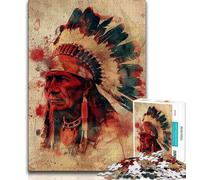 1000 Piece Jigsaw Puzzles for Adults Gifts Indians,Learning Educational Toys Family Games Suitable for Desktop Decoration 38x26cm