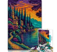 1000 Piece Jigsaw Puzzles for Adults Gifts Italian Cityscape Teenager Puzzles,Educational Games DIY Toys Great Gifts And Toys (size 75x50cm)