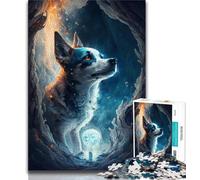 1000 Piece Jigsaw Puzzles for Adults Gifts Jack Russell Terrier Dog Adult Puzzles,Staycation Kill Time with Fully Interlocking Randomly Shaped Pieces 38x26cm