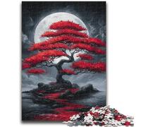 1000 Piece Jigsaw Puzzles for Adults Gifts Japanese Maple Tree Challenging To Complete But Fun And Humorous Educational Game for Birthday 50x75cm