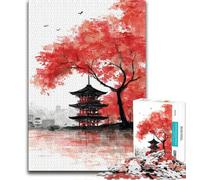 1000 Piece Jigsaw Puzzles for Adults Gifts Japanese Style Landscape Teenager Puzzles,Artistic Wall Decor & Birthday Gift Idea for Friends, Home Office (size 38x26cm)