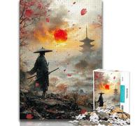 1000 Piece Jigsaw Puzzles for Adults Gifts Japanese Style Ninja 1000 Pieces for Adults,Challenging Difficult Deal As Gifts for The Whole Family (size 38x26cm)