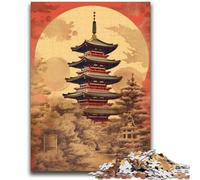 1000 Piece Jigsaw Puzzles for Adults Gifts Japanese Temple Landscape Teenager Puzzles,Family Entertainment Toys with Matching Poster And Trivia Sheet (50x75cm)