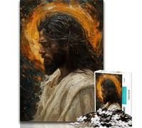 1000 Piece Jigsaw Puzzles for Adults Gifts Jesus Oil Painting Puzzles for Adults,deal As Gifts for The Whole Family for Ages 14+ (size 75x50cm)