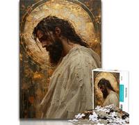 1000 Piece Jigsaw Puzzles for Adults Gifts Jesus Oil Painting Teenager Puzzles,Family Educational Games Home Decoration Gift (size 75x50cm)