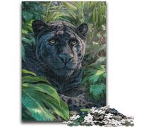 1000 Piece Jigsaw Puzzles for Adults Gifts Jungle Black Leopard Game Toys Every Piece Is Unique - Challenging Family Fun Game 50x75cm