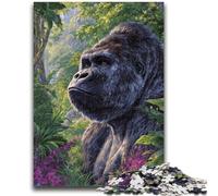 1000 Piece Jigsaw Puzzles for Adults Gifts Jungle Gorilla Adult Puzzles,Fun Present & Activity for Home,Toy for Rainy Days (50x75cm)