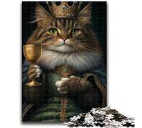 1000 Piece Jigsaw Puzzles for Adults Gifts King Cat for And from 14 Years And over Play Toys Because It Is Ideal As A Gift for The Whole Family 26x38cm