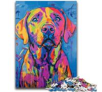 1000 Piece Jigsaw Puzzles for Adults Gifts Labrador Retriever Oil Painting Teenager Jigsaw,Artistic Wall Decor & Birthday Gift Idea for Friends, Home Office (50x75cm)