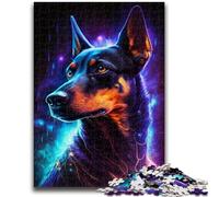 1000 Piece Jigsaw Puzzles for Adults Gifts Lightning Doberman for Age 14+ Challenging To Complete But Fun And Humorous Great Gifts And Toys 26x38cm