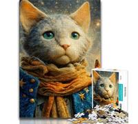 1000 Piece Jigsaw Puzzles for Adults Gifts Little Prince Cat,Challenging To Complete But Fun And Humorous Unique Birthday And Gifts (75x50cm)