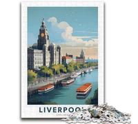 1000 Piece Jigsaw Puzzles for Adults Gifts Liverpool United Kingdom Teenager Puzzles,Family Entertainment Toys with Matching Poster And Trivia Sheet (50x75cm)