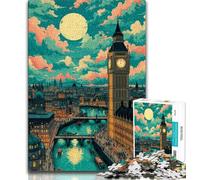 1000 Piece Jigsaw Puzzles for Adults Gifts London at Night,Decompressing Intellectual Educational Toy Birthday Present,Gifts 38x26cm