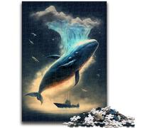 1000 Piece Jigsaw Puzzles for Adults Gifts Magical Whale Game Toys Every Piece Is Unique - Challenging Family Fun Game 26x38cm