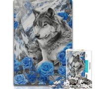 1000 Piece Jigsaw Puzzles for Adults Gifts Majestic Wolf 1000 Pieces for Adults,Challenging Difficult Deal As Gifts for The Whole Family (size 75x50cm)