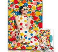 1000 Piece Jigsaw Puzzles for Adults Gifts Mary Blair-style Woman 1000 Pieces for Adults,Decompressing Intellectual Educational Toy Perfect Decoration 26x38cm