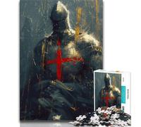 1000 Piece Jigsaw Puzzles for Adults Gifts Medieval Knight Paintings,Challenging Game Toys Wall Decoration Unique Birthday And Xmas Gifts 38x26cm