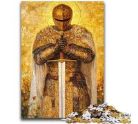 1000 Piece Jigsaw Puzzles for Adults Gifts Medieval Knight Warrior Painting 1000 Pieces for Adults,Perfect for Game Nights, Colorful Toy for Home Gift (50x75cm)