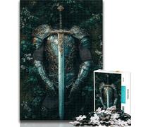 1000 Piece Jigsaw Puzzles for Adults Gifts Medieval Magic Knight Adult Jigsaw,Game Toys Every Piece Is Unique - Challenging Family Fun Game 26x38cm