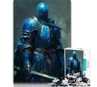 1000 Piece Jigsaw Puzzles for Adults Gifts Mighty Medieval Knight,for Educational Game Challenge Toy Artists Collection,Fine Art (75x50cm)