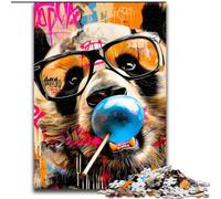 1000 Piece Jigsaw Puzzles for Adults Gifts Mona Lisa Graffiti Stress Reliever Difficult Challenge Every Piece Is Unique - Challenging Family Fun Game (size 26x38cm)