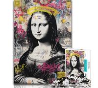 1000 Piece Jigsaw Puzzles for Adults Gifts Mona Lisa Is Funny,Educational Games Home Decoration for Is Ideal As A Gift for The Whole Family (75x50cm)