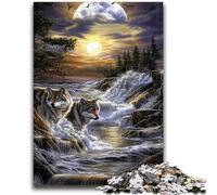 1000 Piece Jigsaw Puzzles for Adults Gifts Moon Wolf for And from 14 Years And over Play Toys Because It Is Ideal As A Gift for The Whole Family 50x75cm